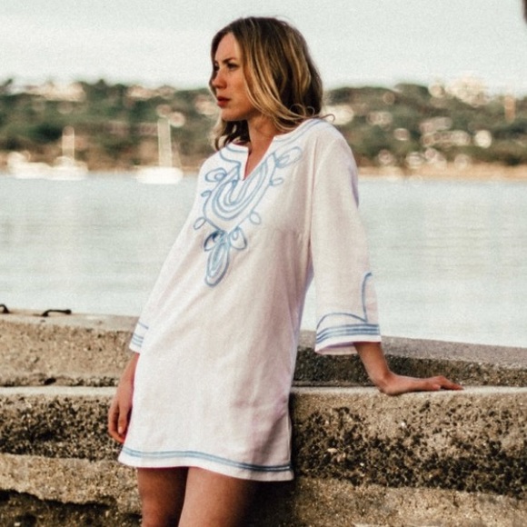 NWT!💕Les Canebiers White Tunic Dress - Picture 4 of 6